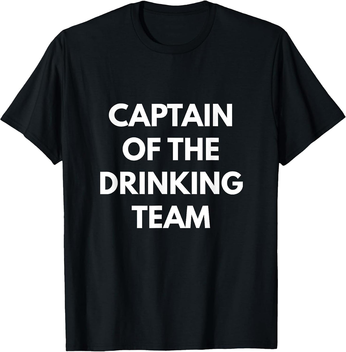 Captain of the Drinking Team Alcohol Bartender Beer Wine T-Shirt - Black