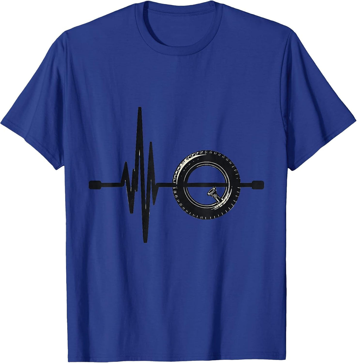 Pulse Trace Car Guy Auto Mechanic Racing Enthusiast T-Shirt - Royal Blue