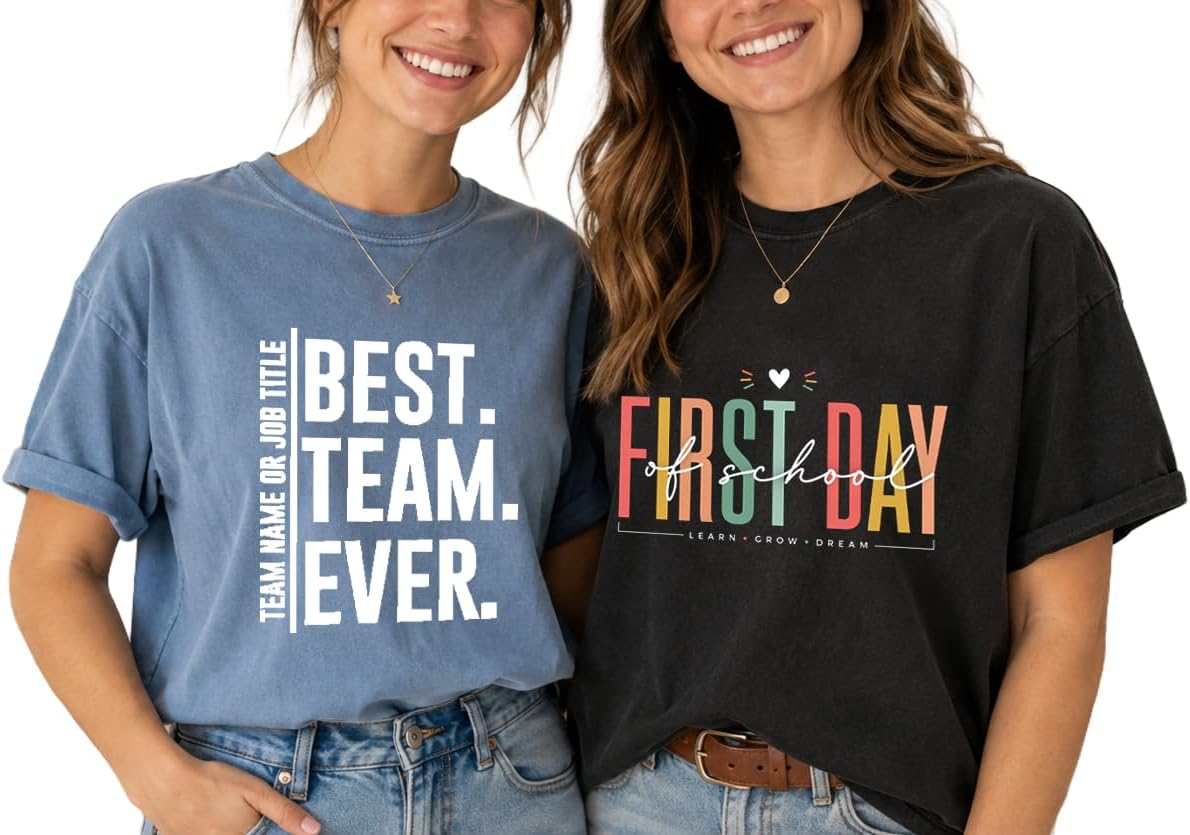 Personalized Teacher Shirt, Custom Teacher Team Shirt, Back to School Teacher Gift, First Day of School Tee, School Staff