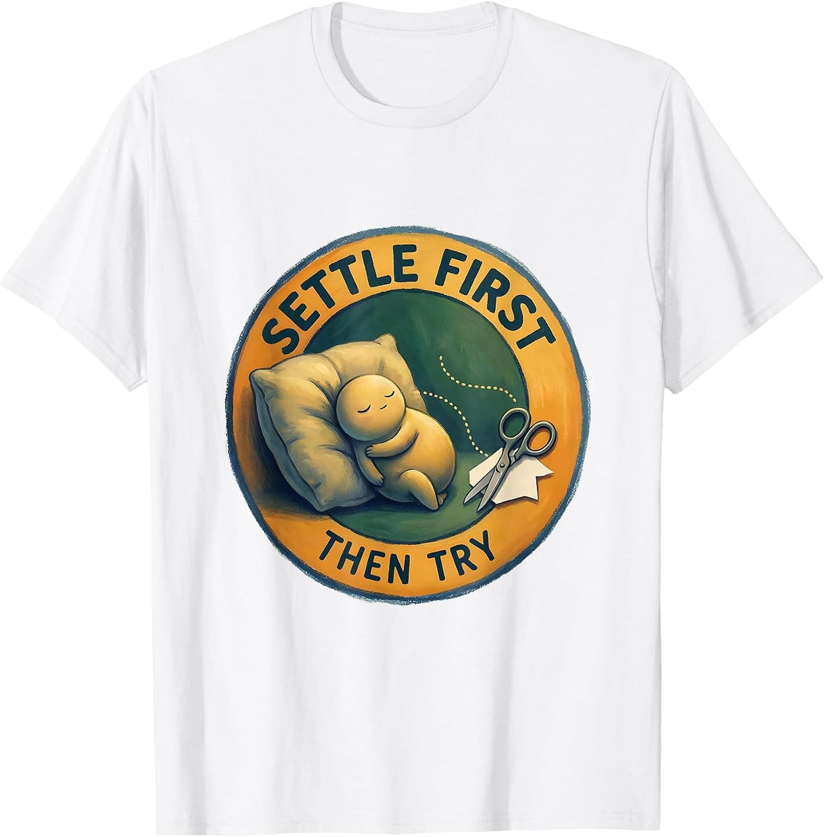Men's Settle First, Then Try Storybook Occupational Therapy T-Shirt - White