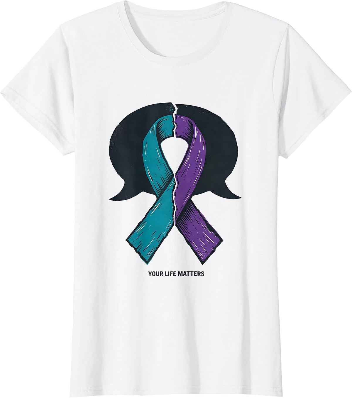 Your Life Matters Sentimental Suicide Prevention Awareness T-Shirt - White