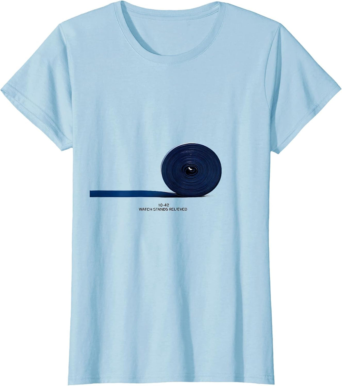 10-42 Watch Stands Relieved Thin Blue Line Police Support T-Shirt - Baby Blue