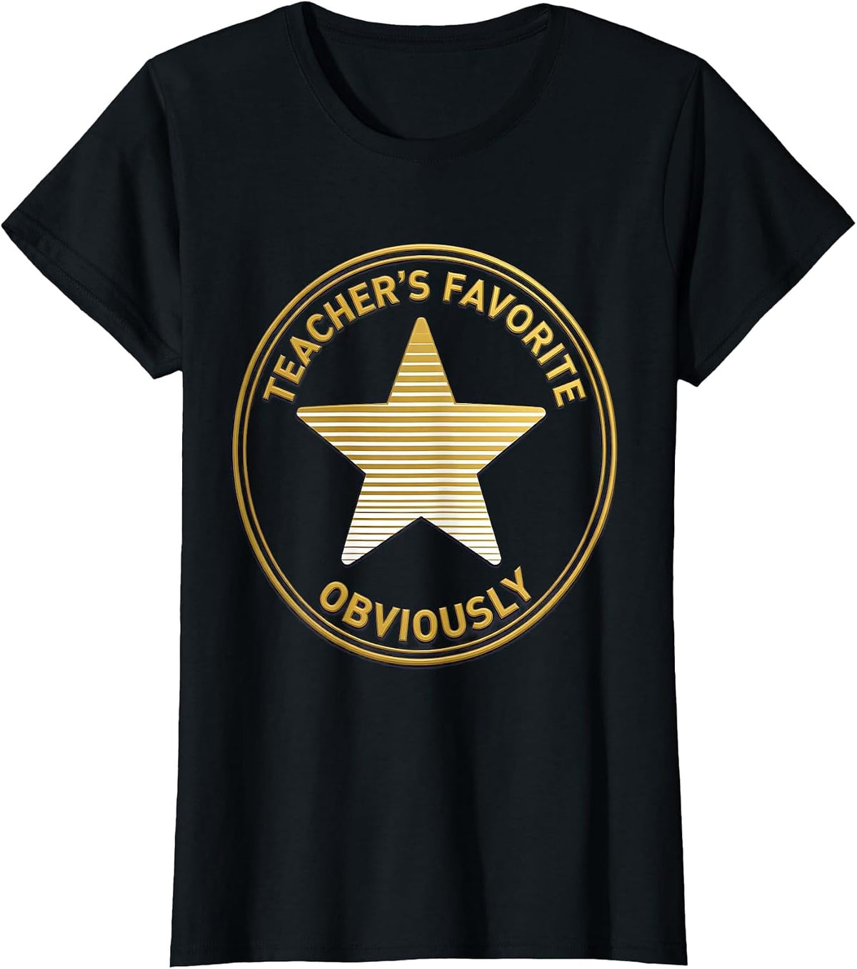 Teacher's Favorite Obviously First Grade Girl Design T-Shirt - Black
