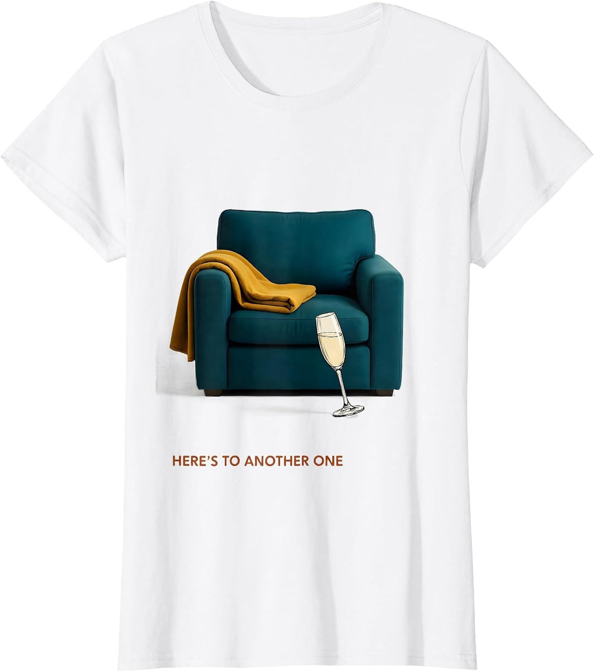 Here's To Another One Funny Older Adult New Years Eve Humor T-Shirt - White
