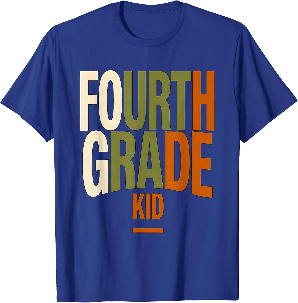 Fourth Grade Kid Camo Back To School Boys Teachers T-Shirt - Royal Blue