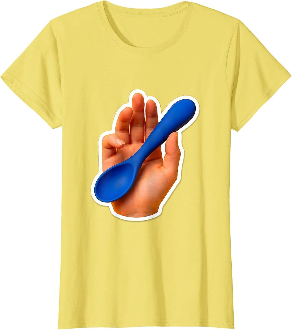 Occupational Therapy Adaptive Spoon Illustration T-Shirt - Lemon Yellow