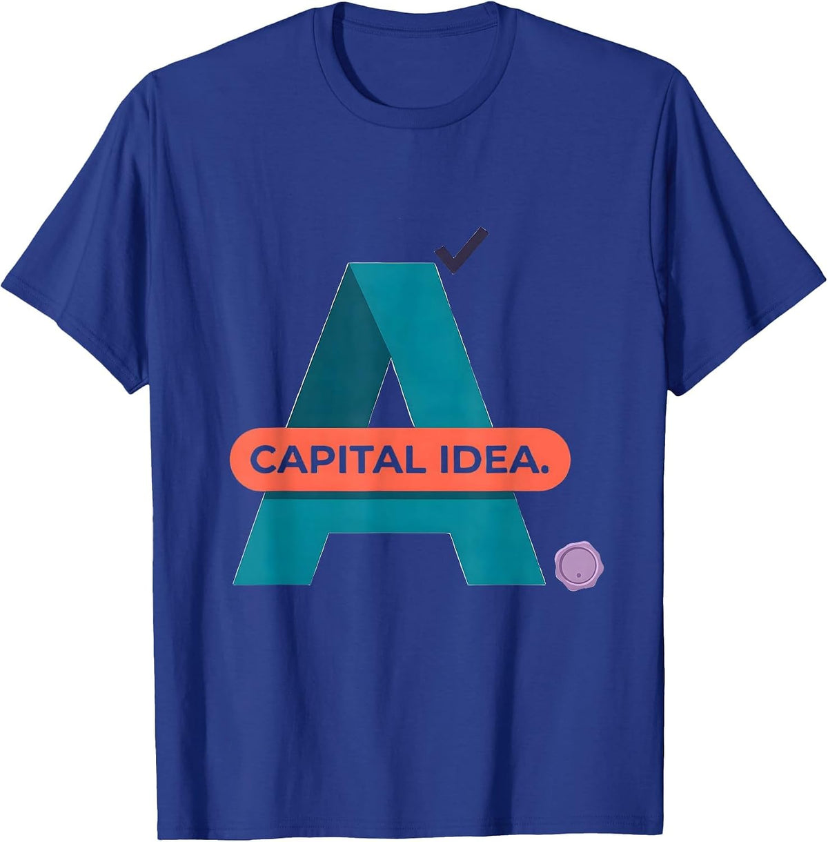 Men's Capital Idea Funny Grammar Teacher Punctuation Humor Gift T-Shirt - Royal Blue