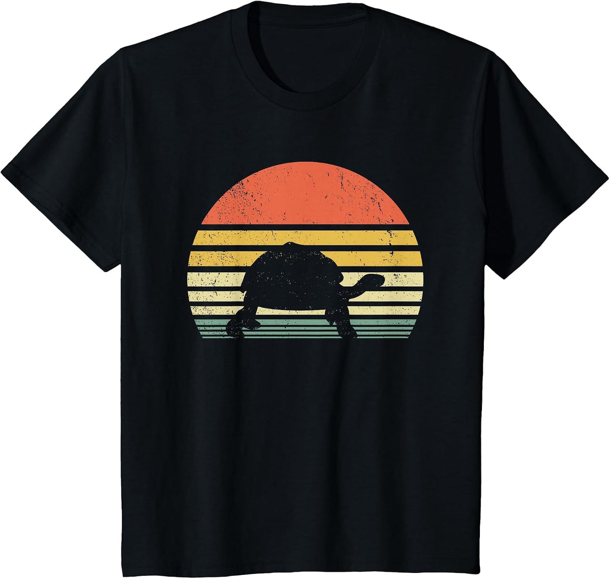 Vintage Tortoise - Land Turtle T-Shirt - Black