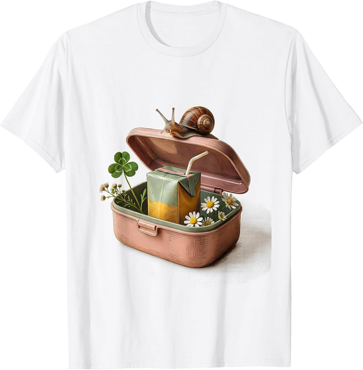 Preschool Teacher Lunchbox Juice Box Graphic T-Shirt - White