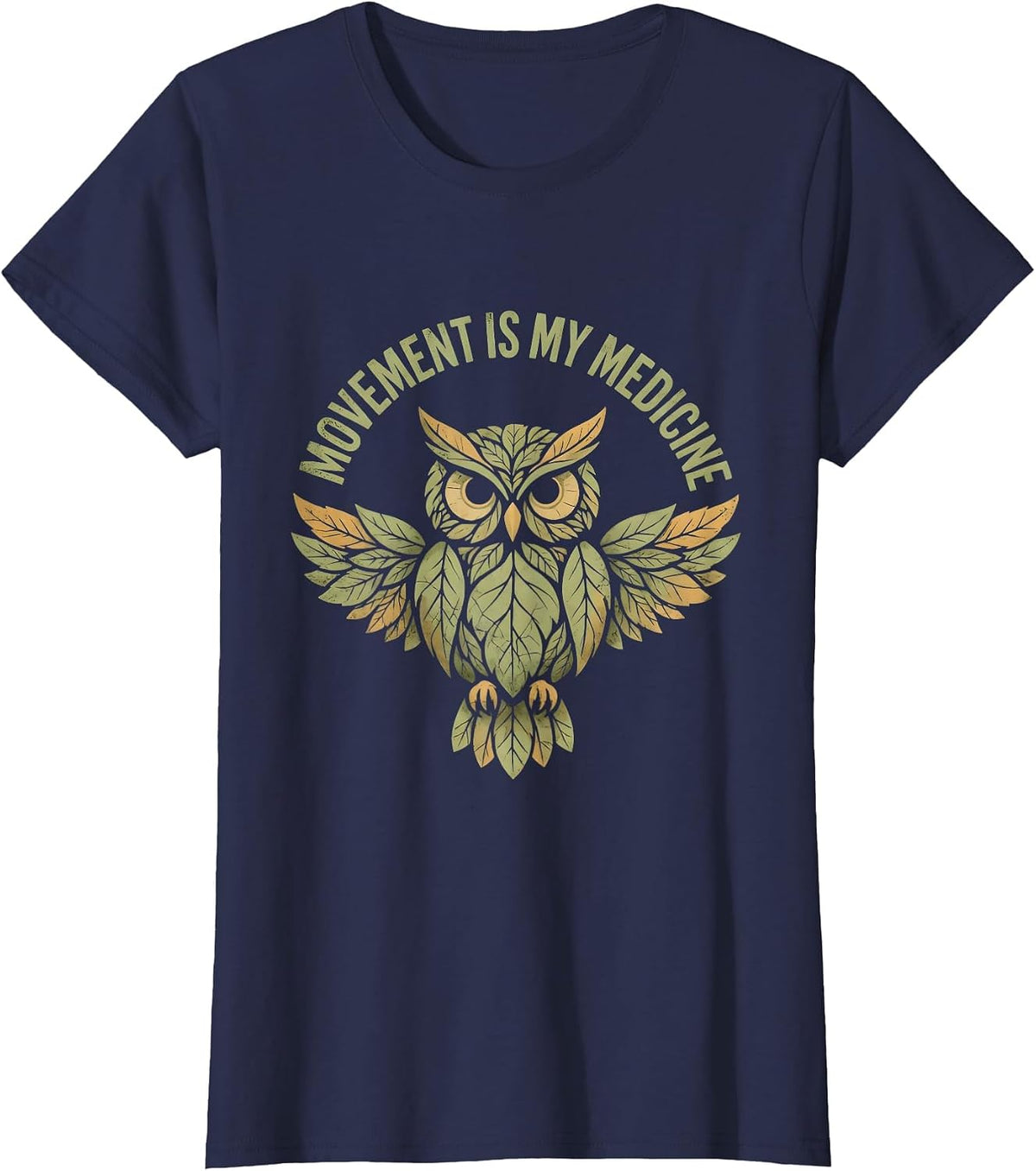 Women's Movement Is My Medicine Occupational Therapy Design T-Shirt - Navy Blue