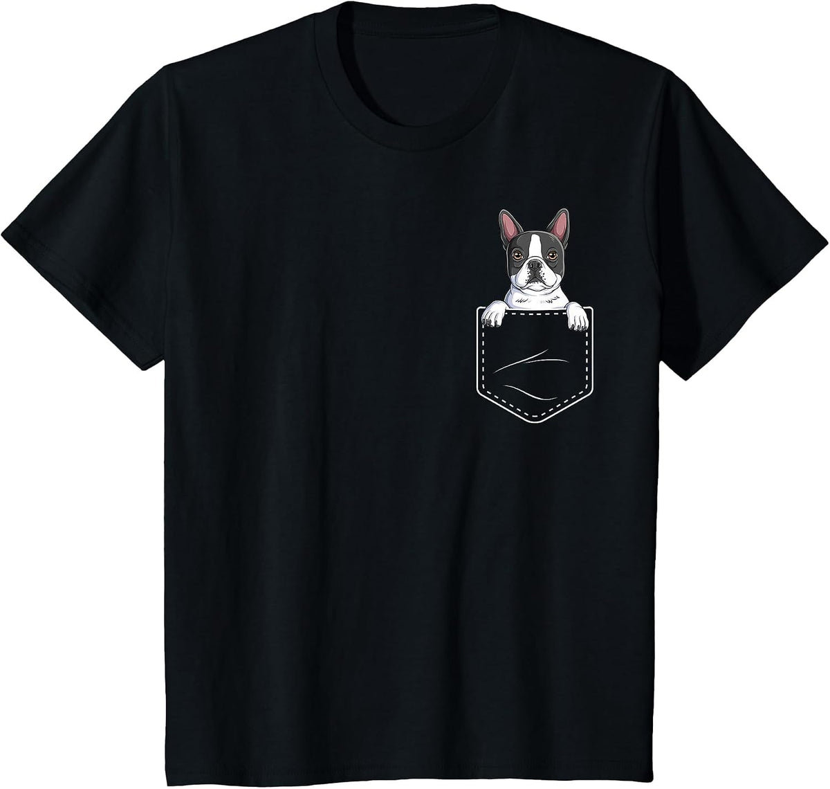 Boston Terrier in The Pocket Cute Boston Terrier Dog Lovers T-Shirt - Black