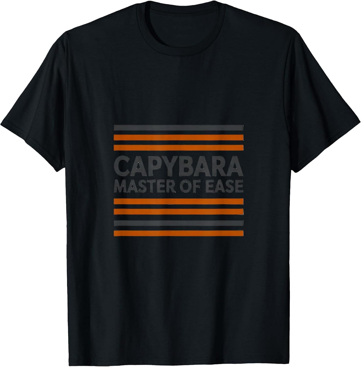 Men's Capybara Master of Ease Funny Animal Humor Meme Lover T-Shirt - Black