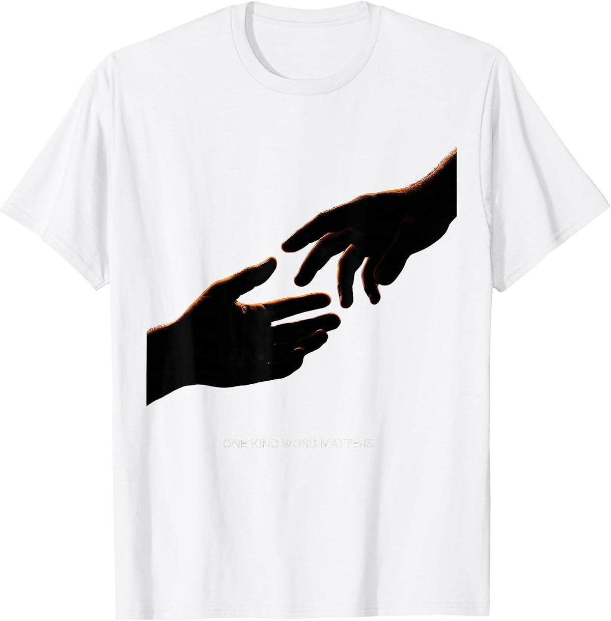 Men's One Kind Word Matters Kindness Graphic Design T-Shirt - White