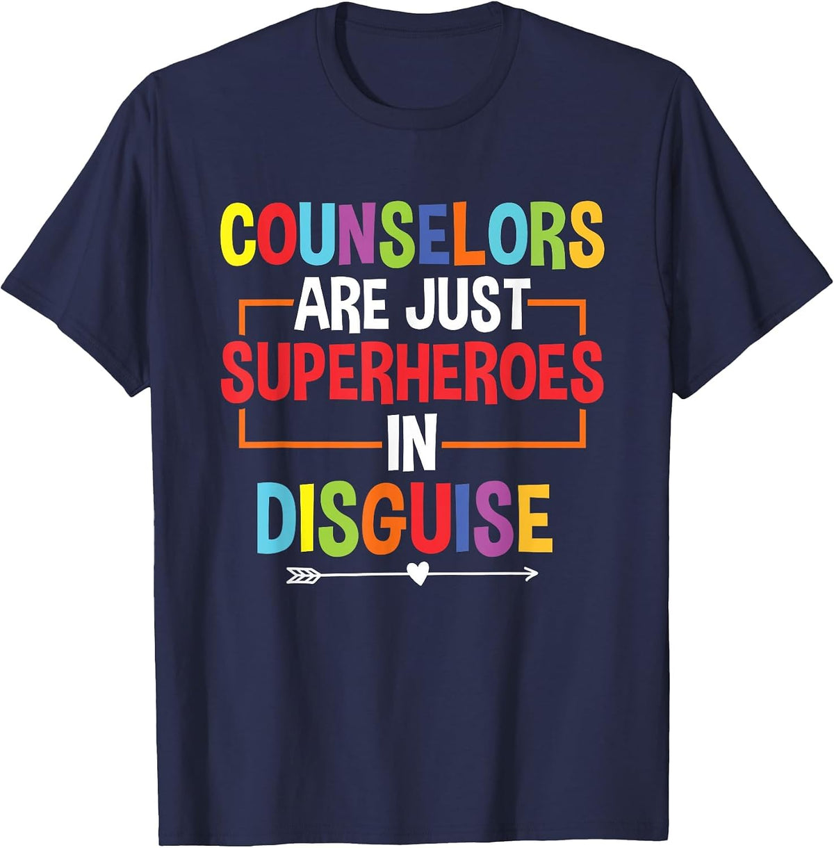 School Counselor Superheroes in Disguise School Counseling T-Shirt - Navy Blue