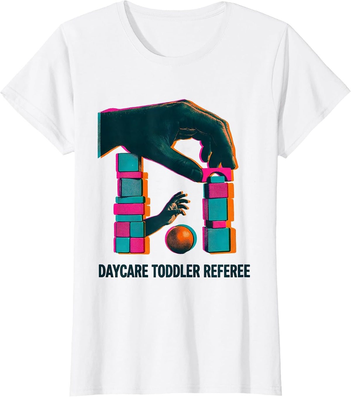 Daycare Toddler Referee Funny Childcare Provider Toddler T-Shirt - White