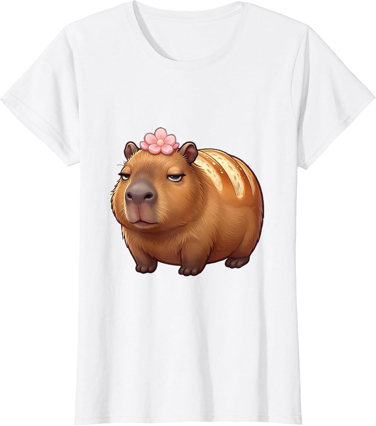 Cute Capybara Kawaii Animal Meme Humor T-Shirt - White