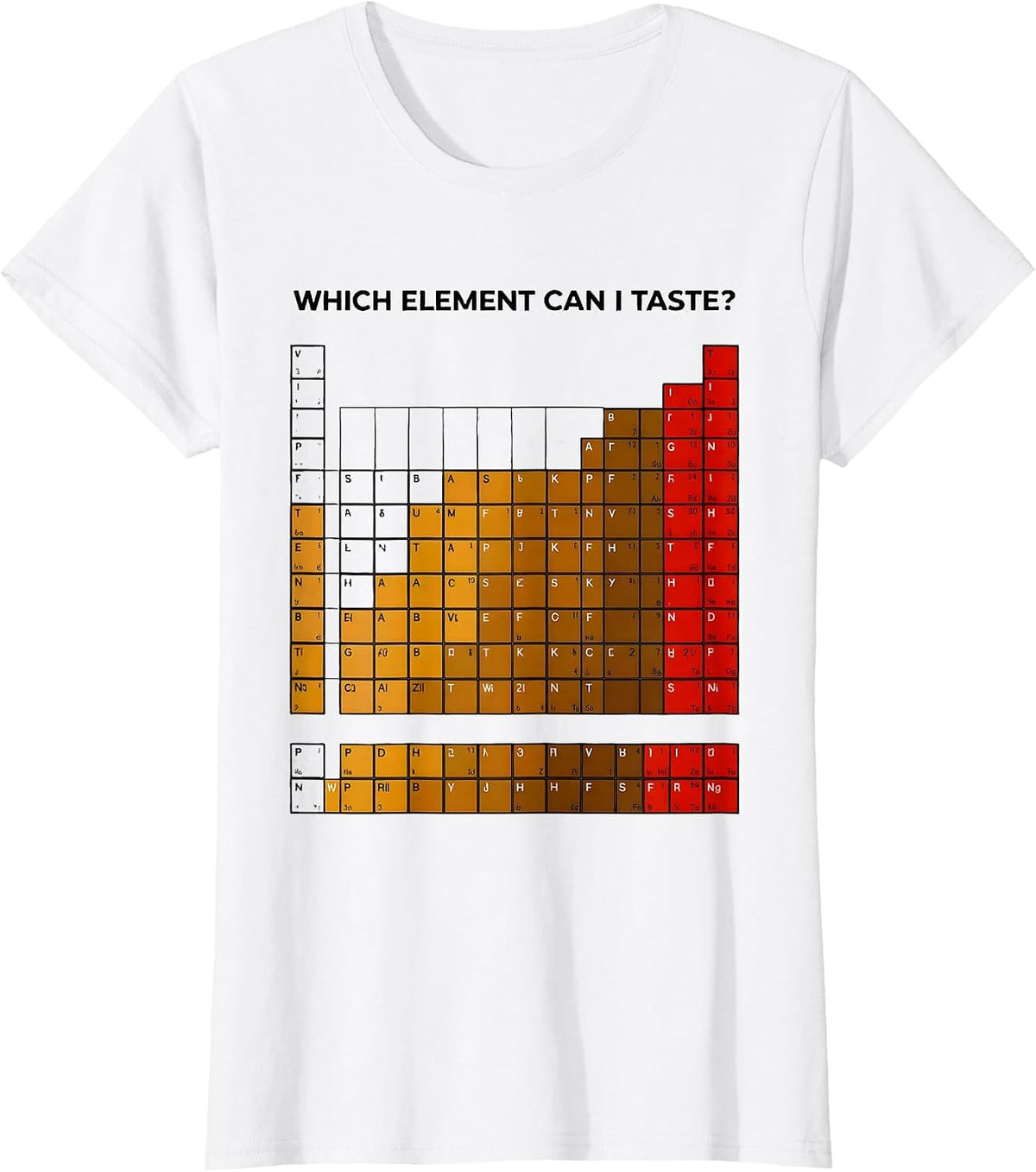 Which Element Can I Taste Funny Periodic Table Science T-Shirt - White