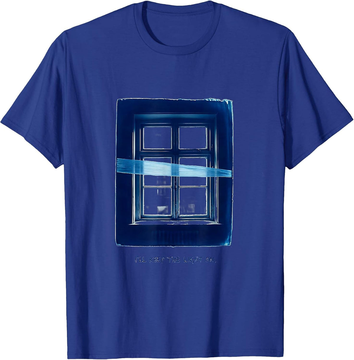 I'll Keep the Light On Thin Blue Line Police Support T-Shirt - Royal Blue