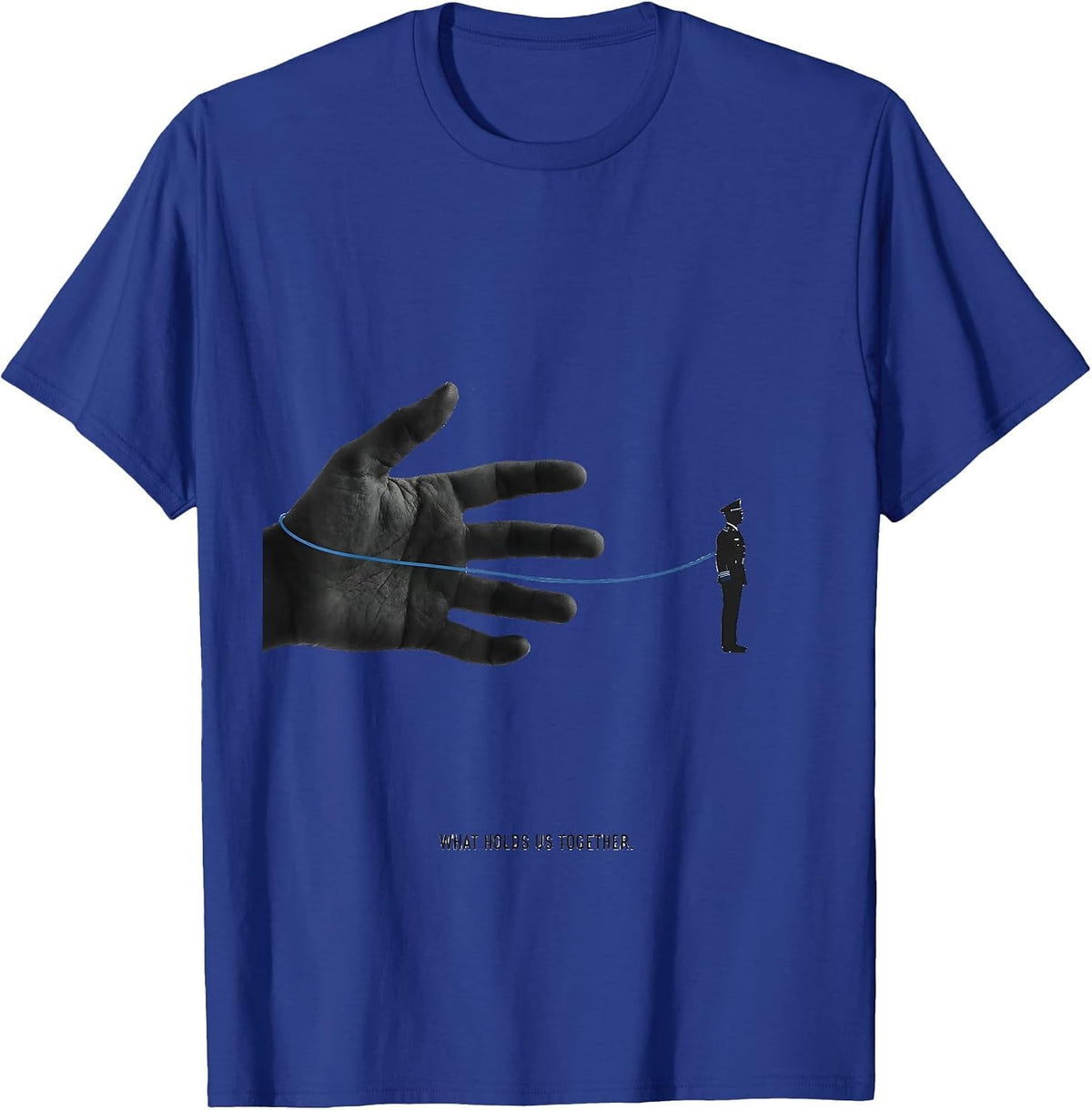 What Holds Us Together Thin Blue Line Police Support T-Shirt - Royal Blue