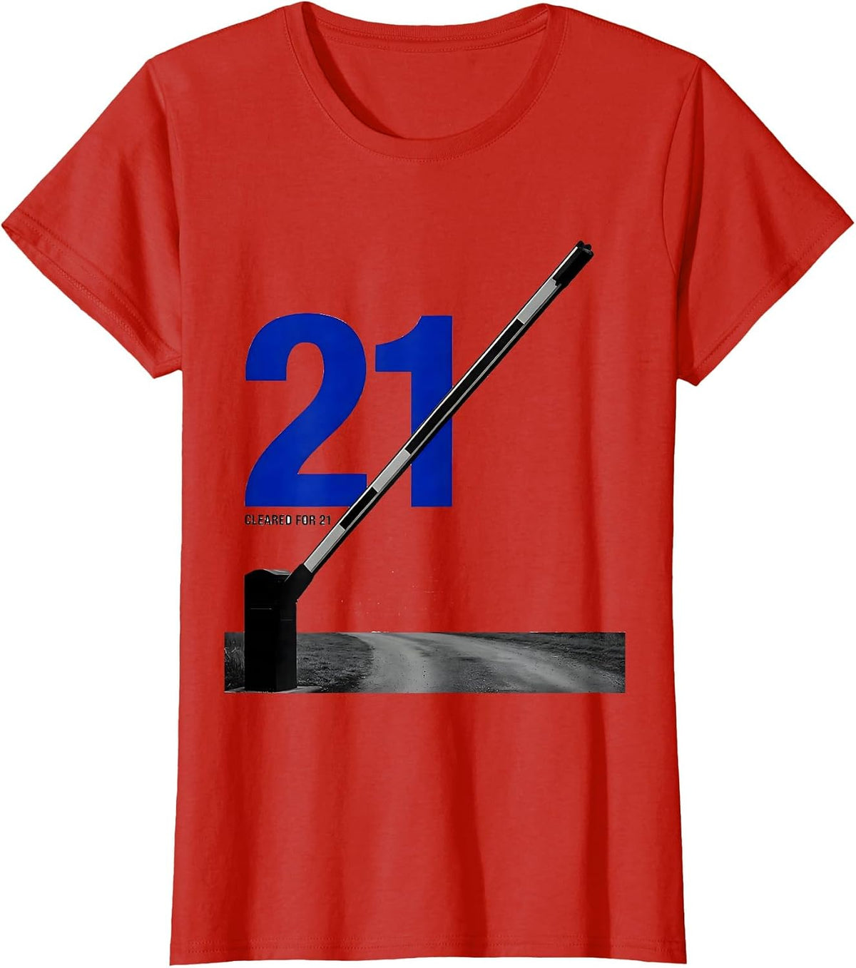 Cleared For 21 Swiss International Milestone Birthday Humor T-Shirt - Red