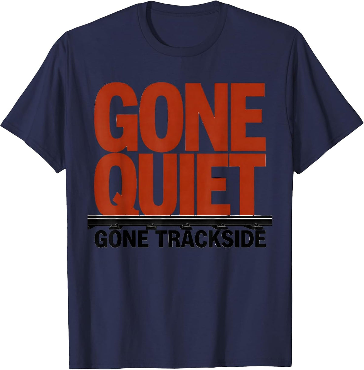 Gone Quiet Gone Trackside Retro Big Boy 4014 Steam T-Shirt - Navy Blue