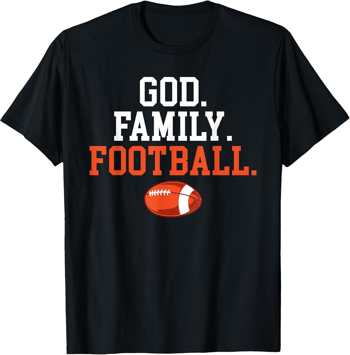 God Family Football Footballer T-Shirt - Black