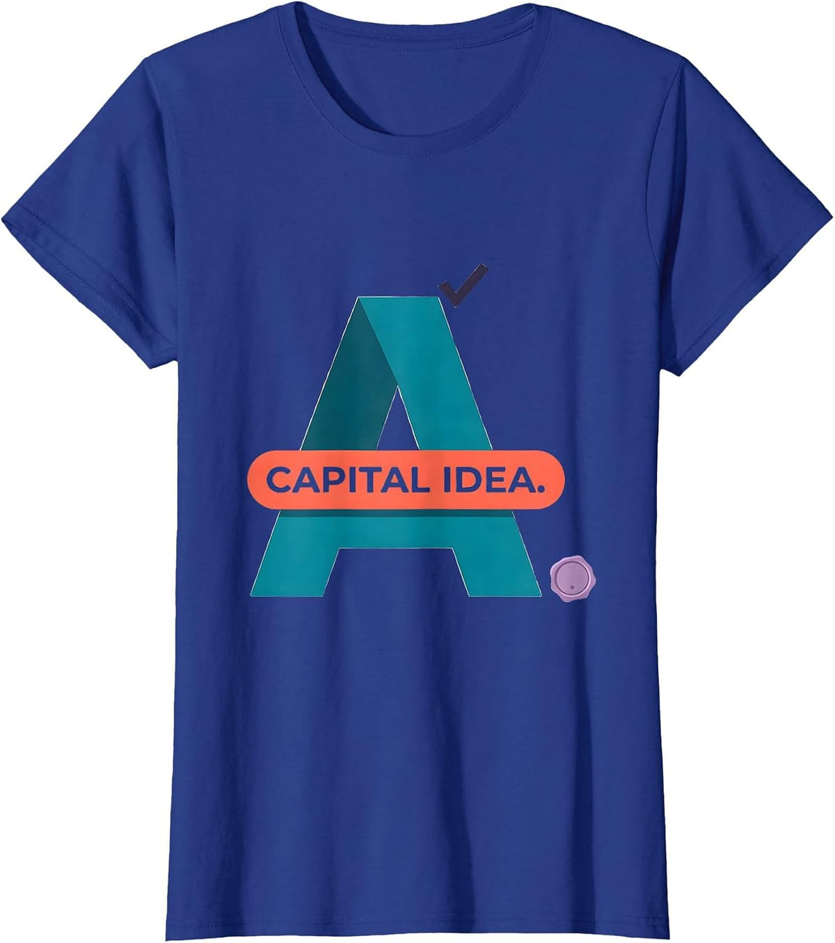 Women's Capital Idea Funny Grammar Teacher Punctuation Humor Gift T-Shirt - Royal Blue