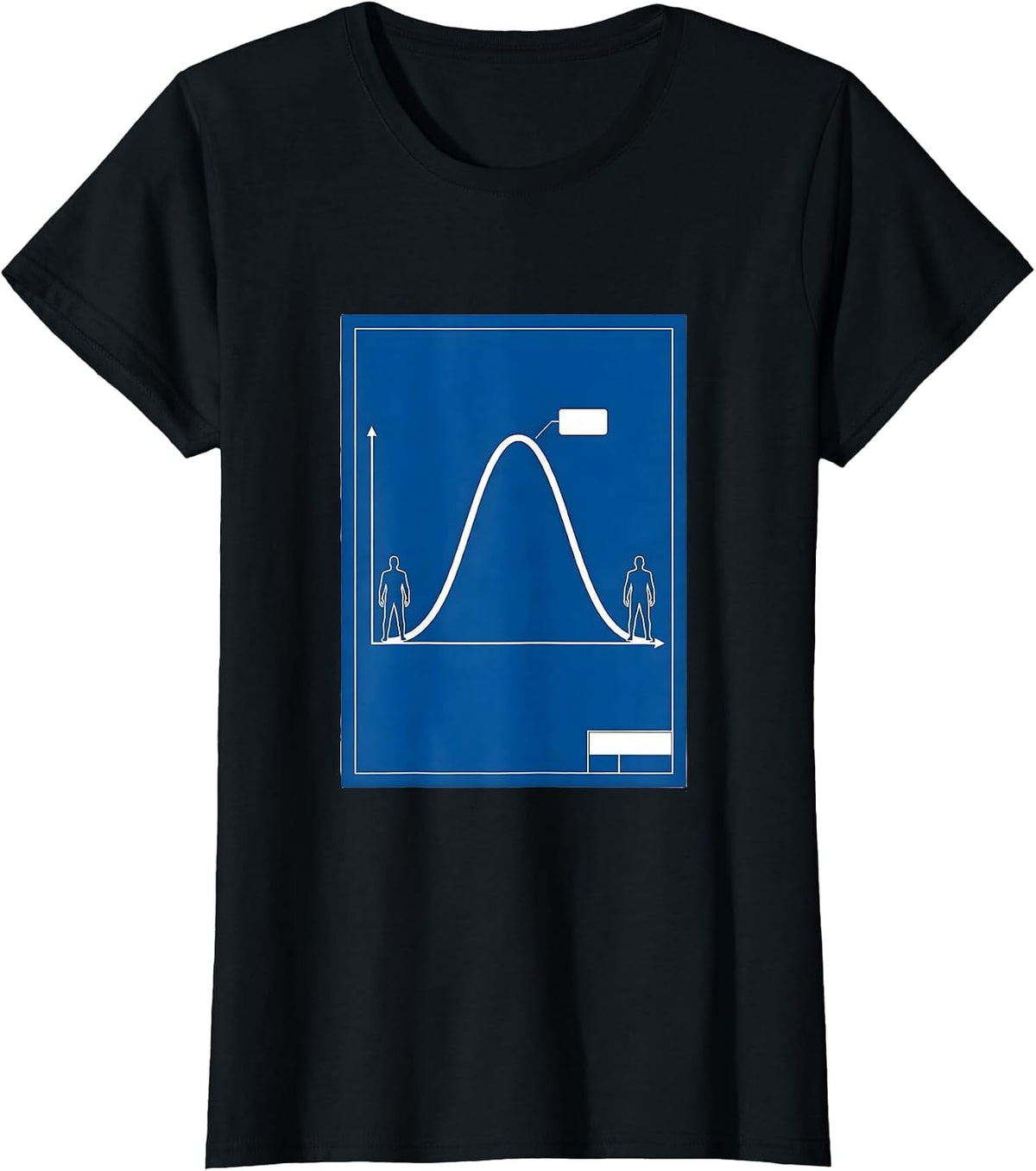 Women's Reaction Coordinate Curve Technical Blueprint Science Humor T-Shirt - Black