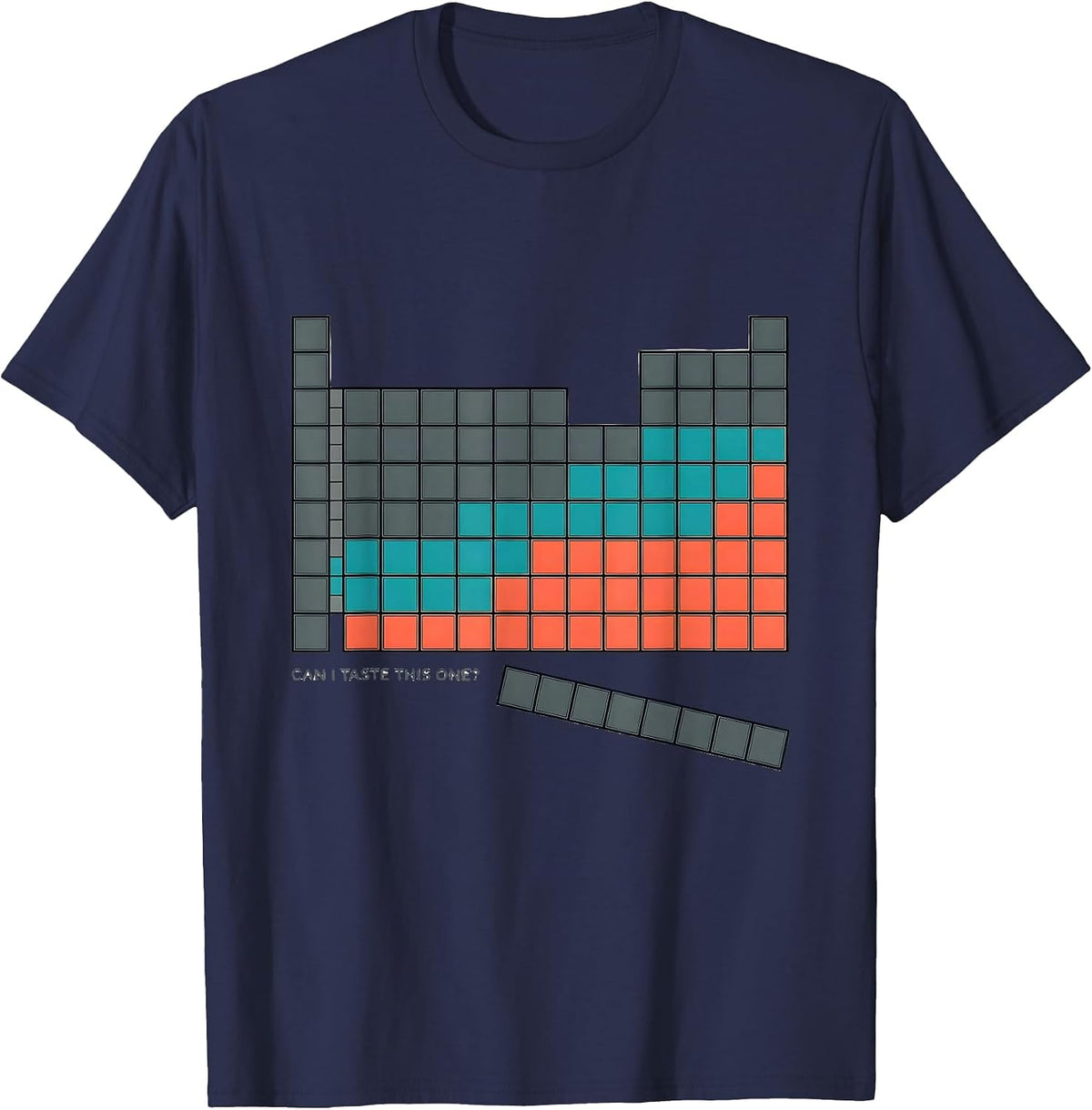 Men's Can I Taste This One Funny Periodic Table Science Teacher T-Shirt - Navy Blue