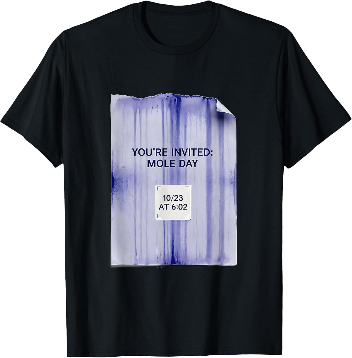 Men's You're Invited: Mole Day, 10/23 At 6:02 Science Teacher T-Shirt - Black