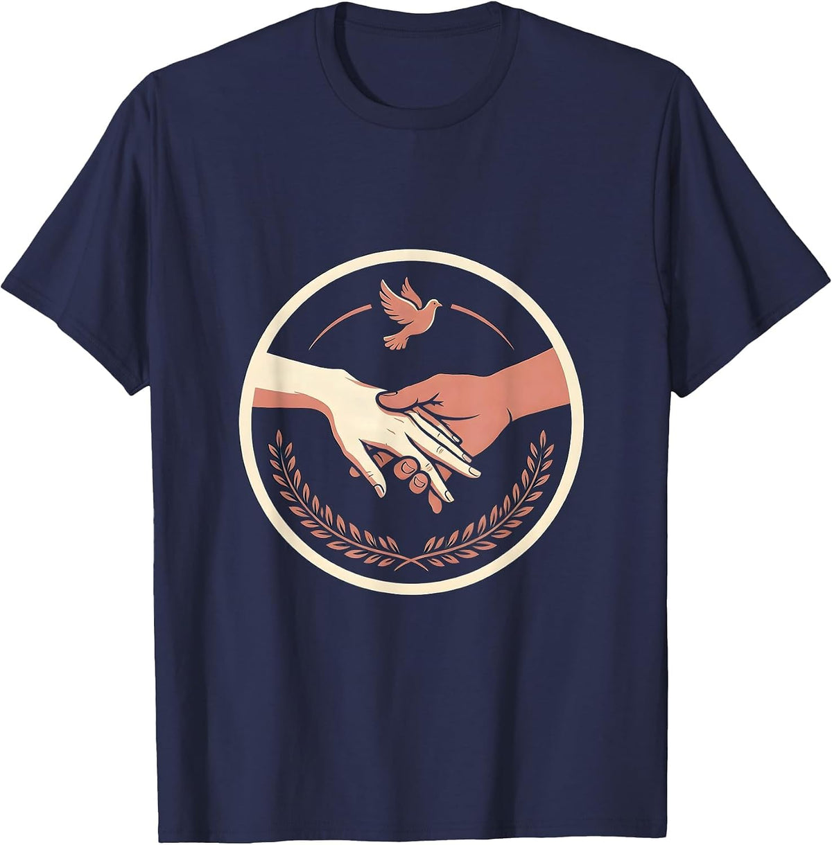 Occupational Therapy Hand Stretch Illustration T-Shirt - Navy Blue