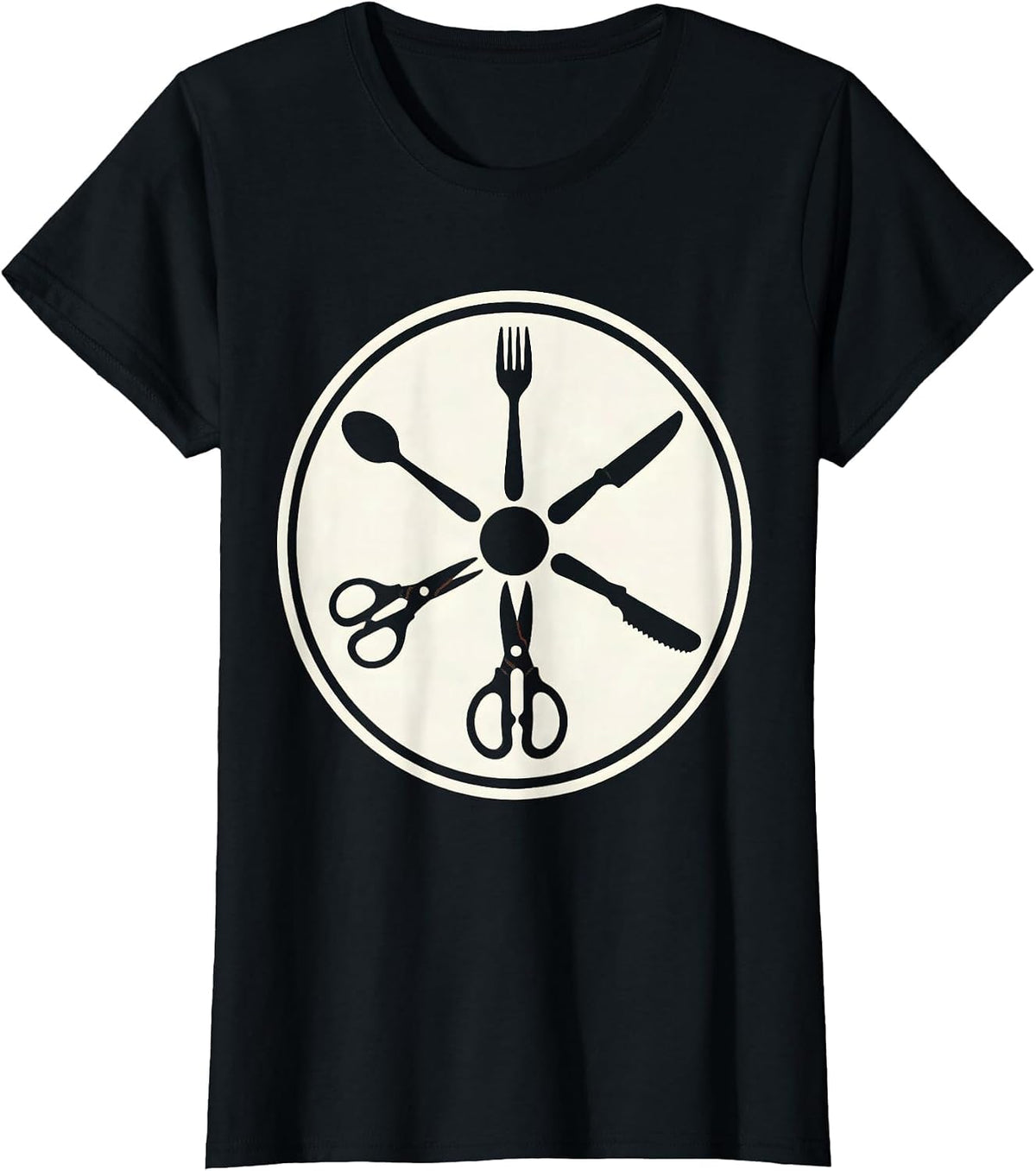 Occupational Therapy Adaptive Utensils Sunburst T-Shirt - Black