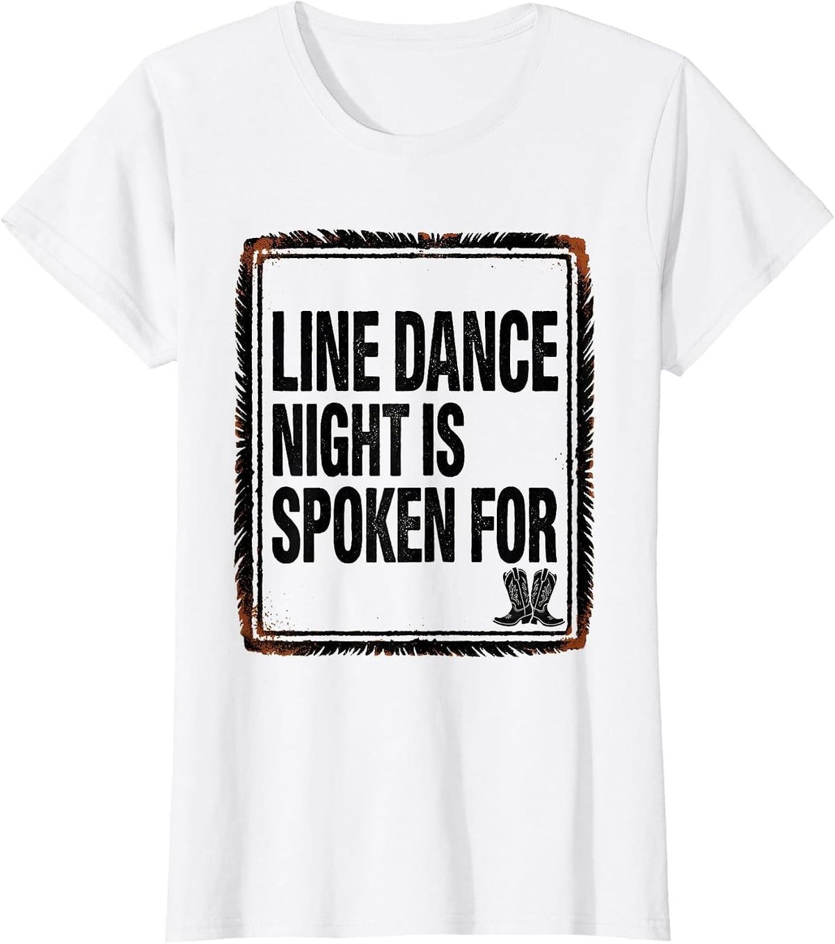 Line Dance Night Is Spoken For Funny Line Dancer Humor T-Shirt - White