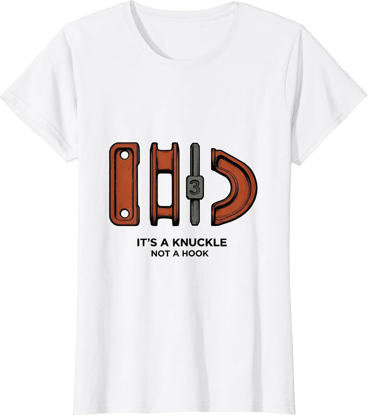 It's A Knuckle Not A Hook Funny Train Enthusiast Model T-Shirt - White