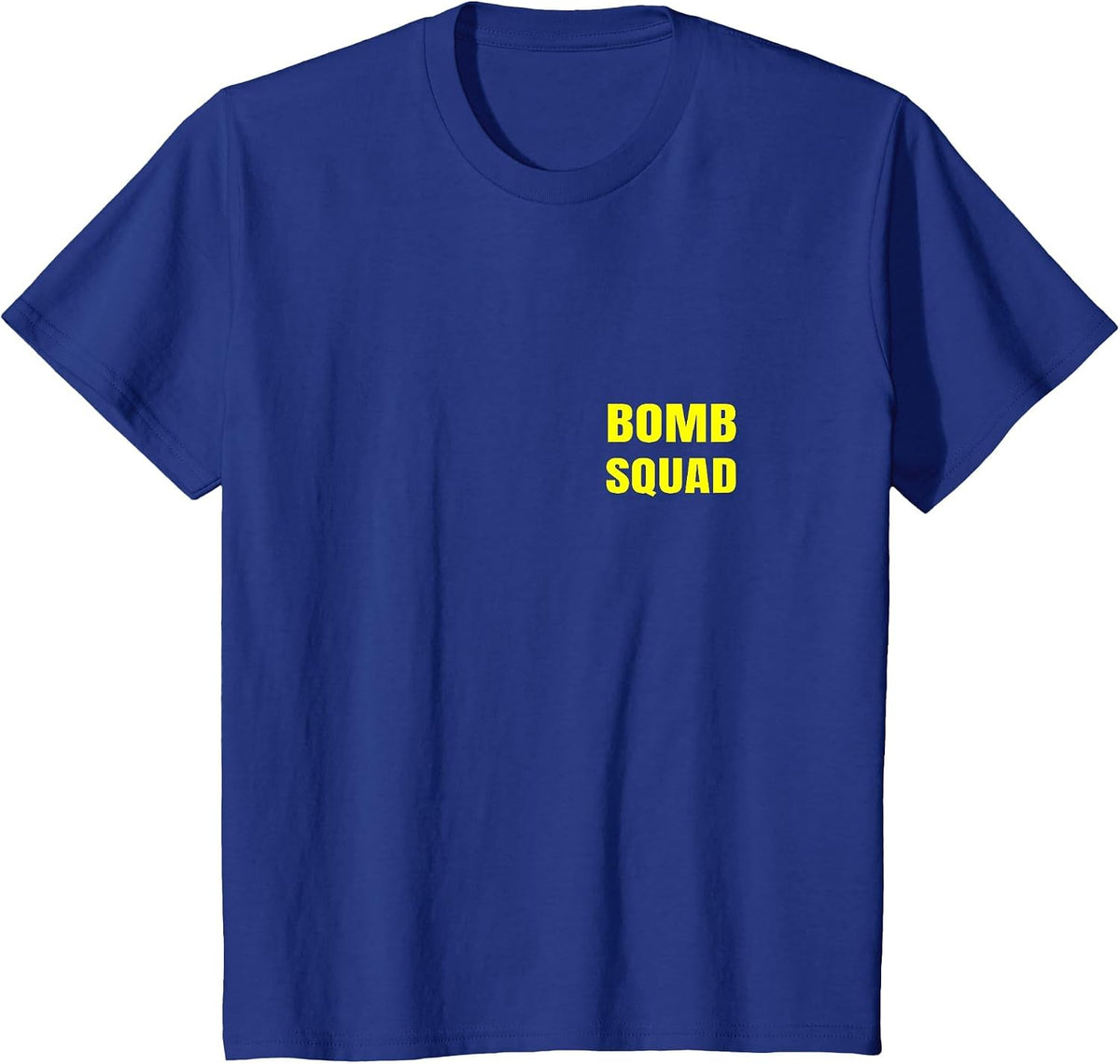 Bomb Squad Front and Back Dual Side Print Police Uniform T-Shirt - Royal Blue