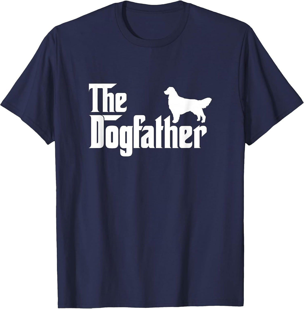 Labrador Golden Retriever - The Dogfather Dad Day T-Shirt - Navy Blue