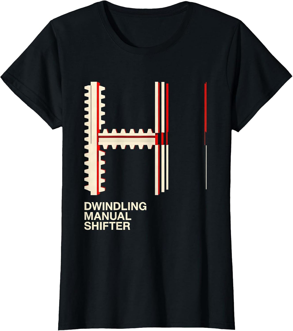Dwindling Manual Shifter Funny Manual Transmission Car Guy T-Shirt - Black