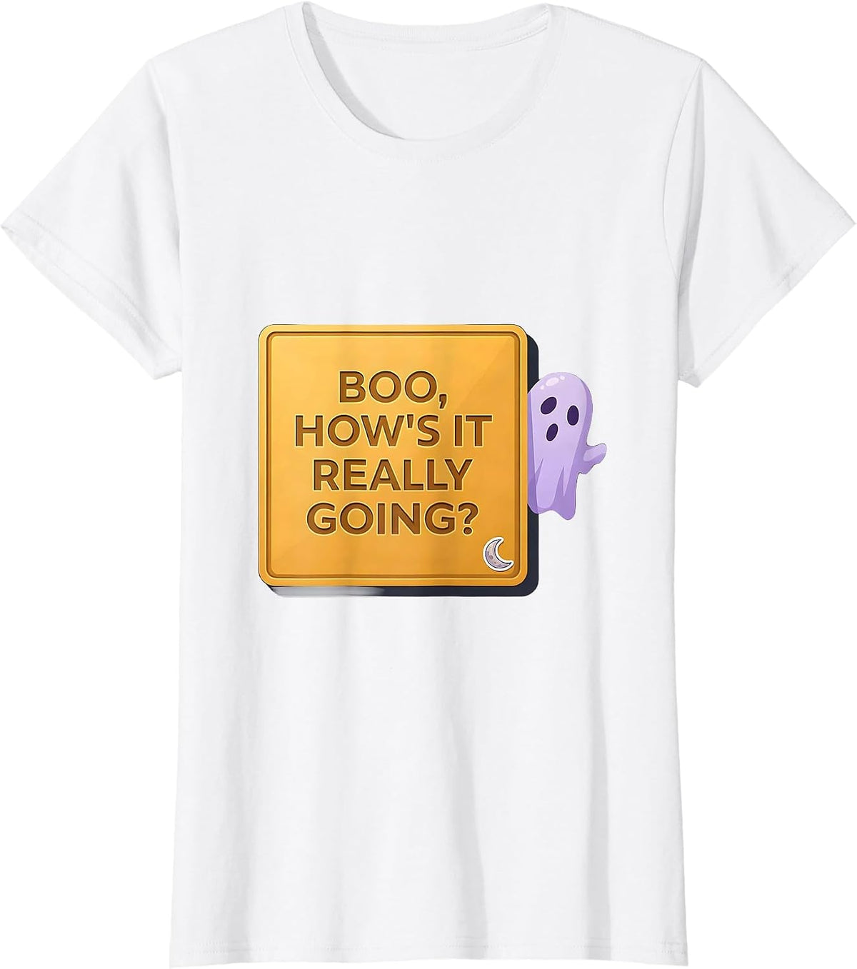 Boo How's It Really Going Funny Ghost School Counselor T-Shirt - White