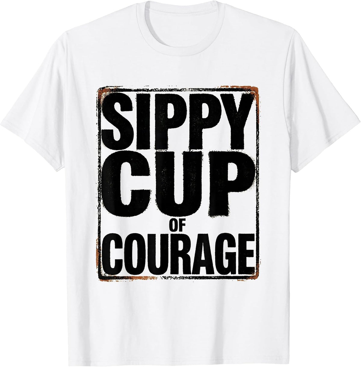 Men's Sippy Cup of Courage Preschool Teacher Design T-Shirt - White