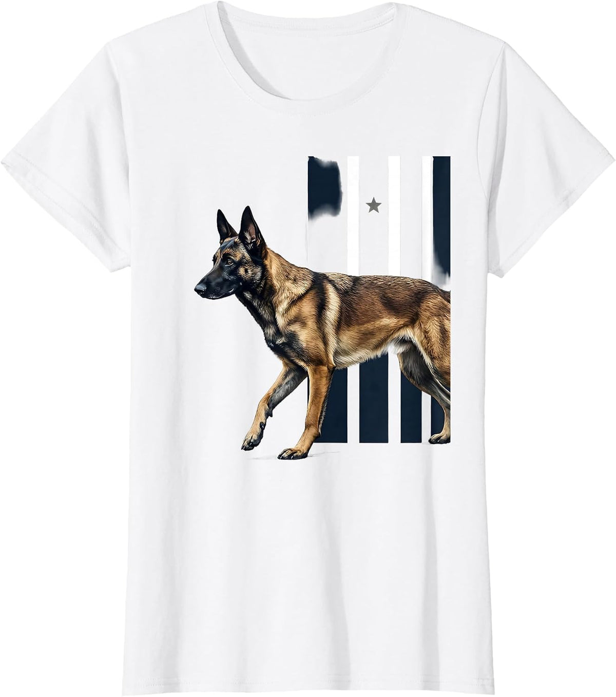 Belgian Malinois Minimalist Breed Pride Dog Lover T-Shirt - White