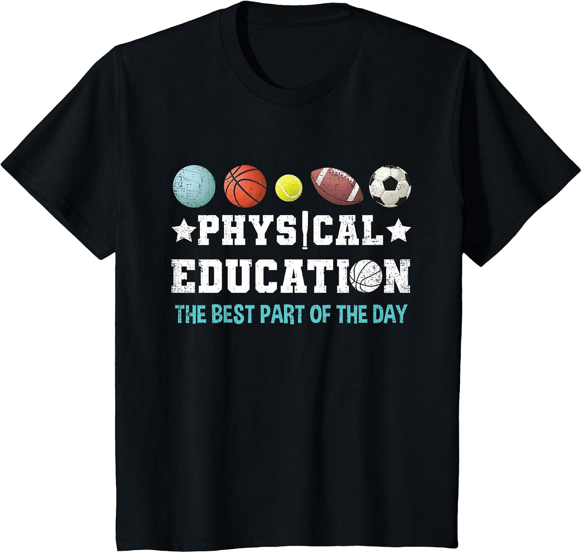 Physical Education PE Teacher Strong School P.E. Teacher T-Shirt - Black