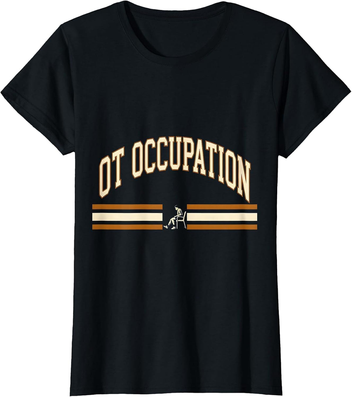 OT Occupation Retro Playful Occupational Therapy OT Month T-Shirt - Black