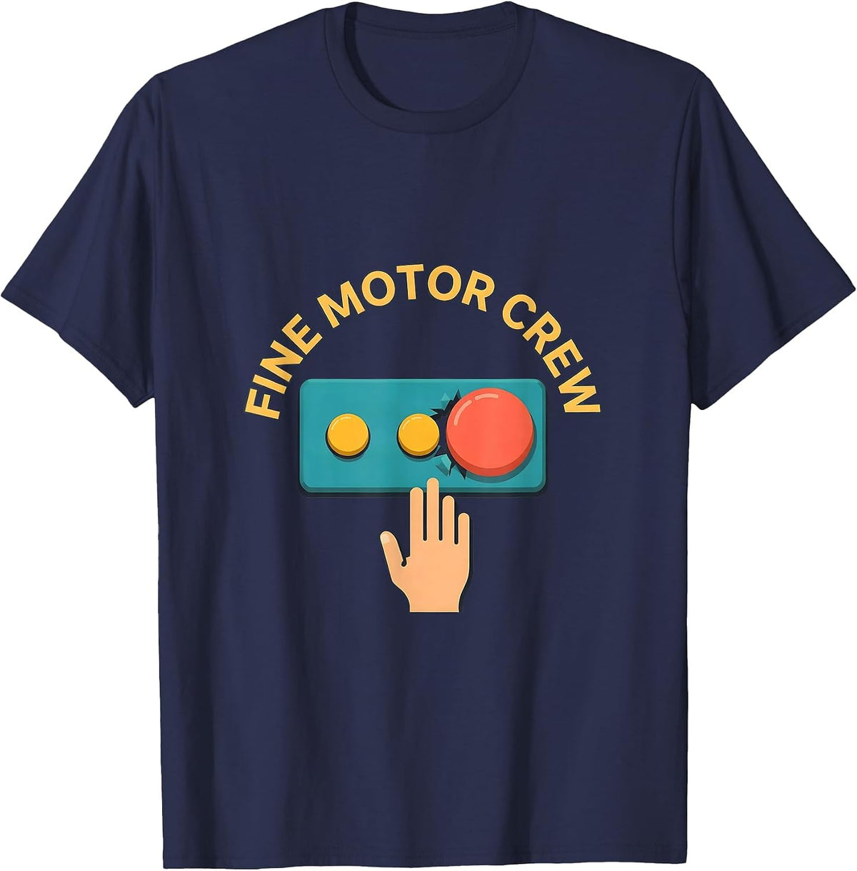 Fine Motor Crew Funny Occupational Therapy OT Month T-Shirt - Navy Blue