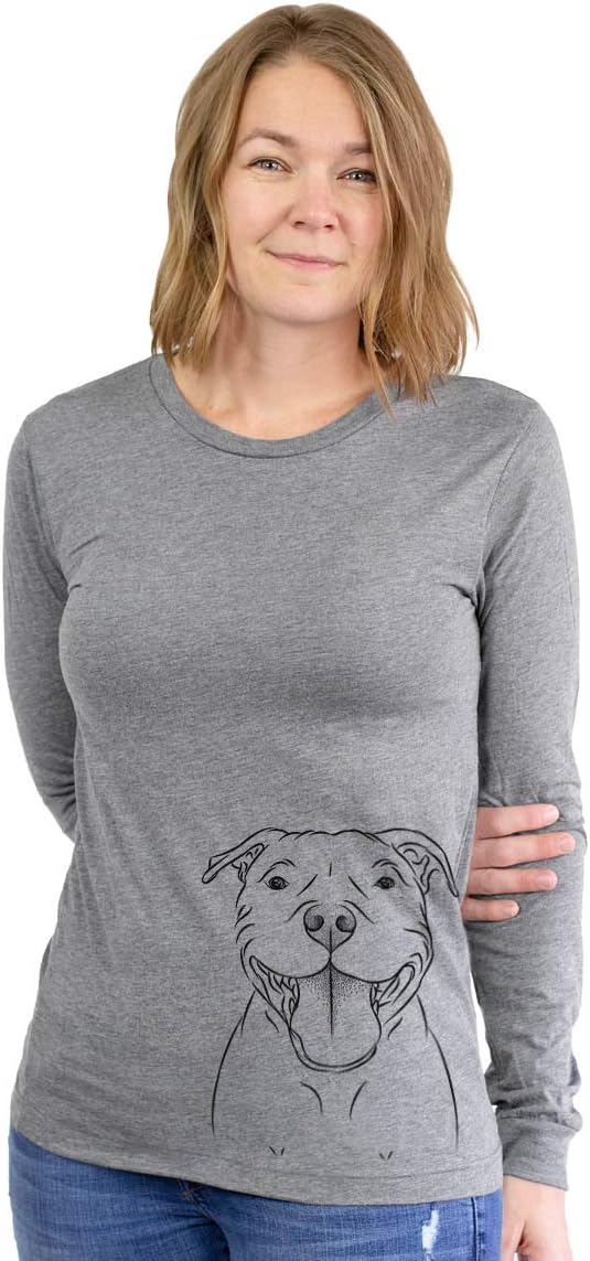 Bare Wafer the Staffordshire Bull Terrier Dog Triblend T-Shirt - Unisex Long Sleeve