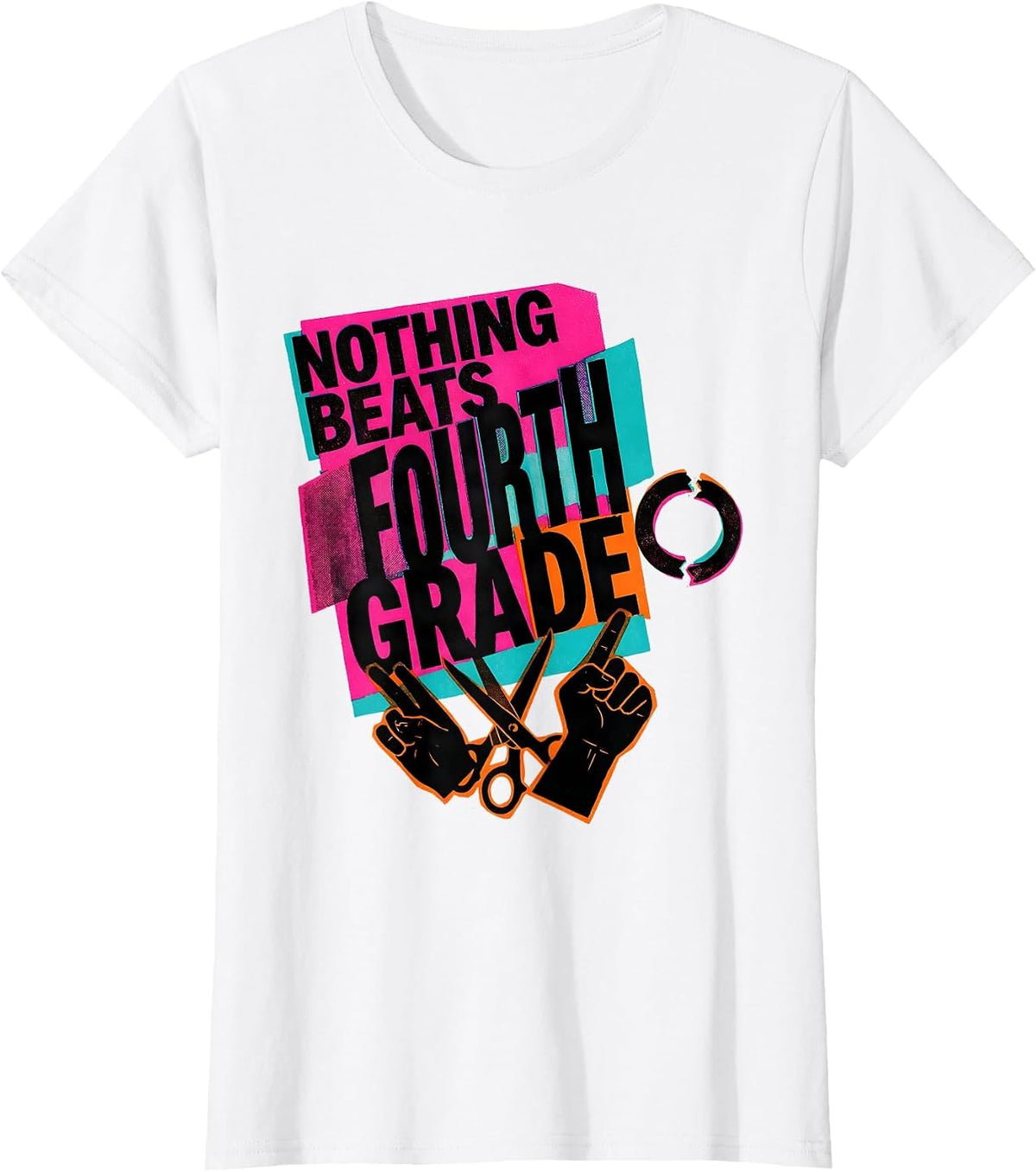 Nothing Beats Fourth Grade Funny Team Fourth Grade Back T-Shirt - White