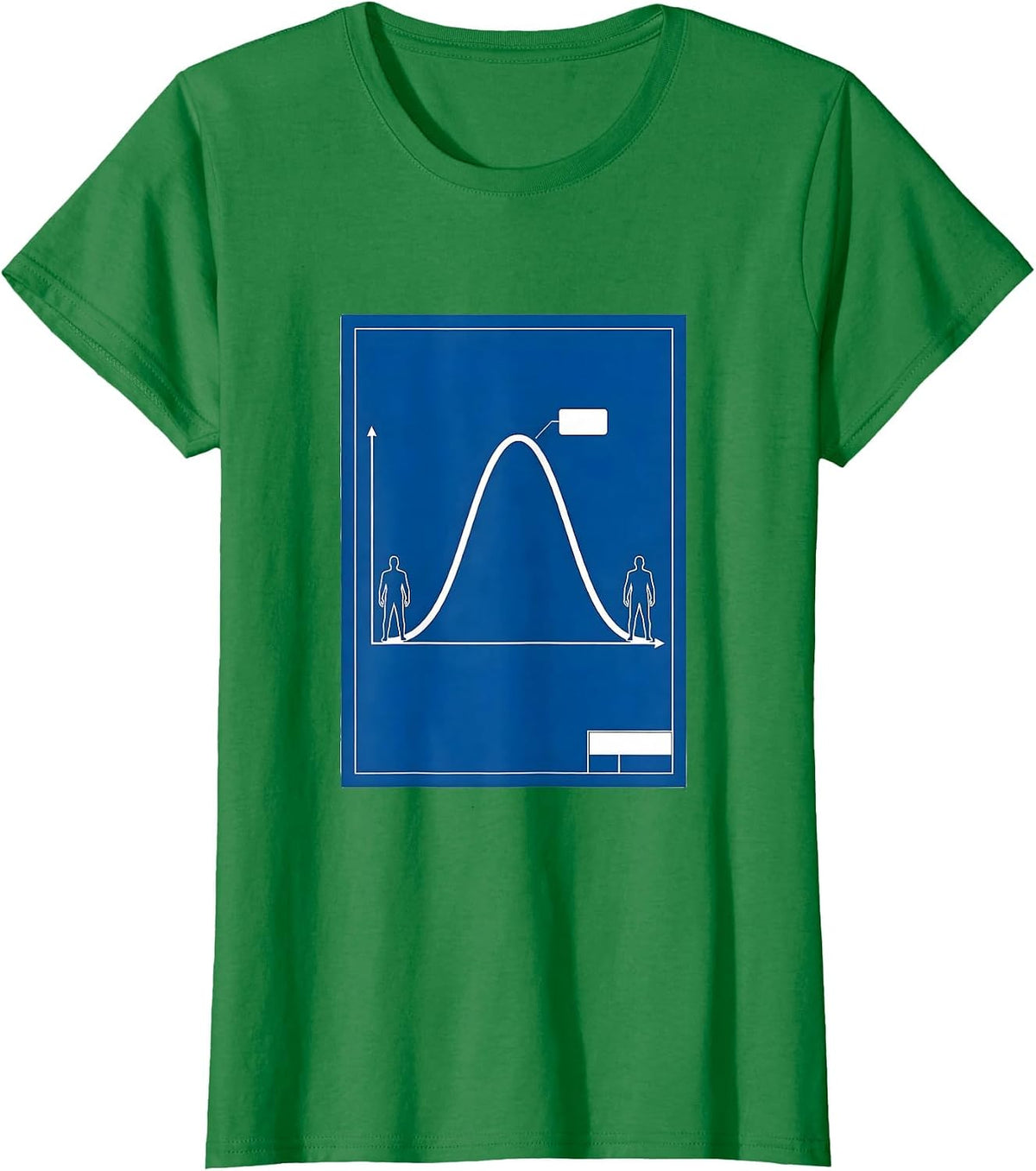 Women's Reaction Coordinate Curve Technical Blueprint Science Humor T-Shirt - Kelly Green