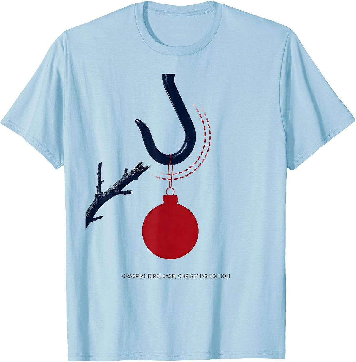 Men's Grasp And Release Christmas Edition Occupational Therapy OT T-Shirt - Baby Blue