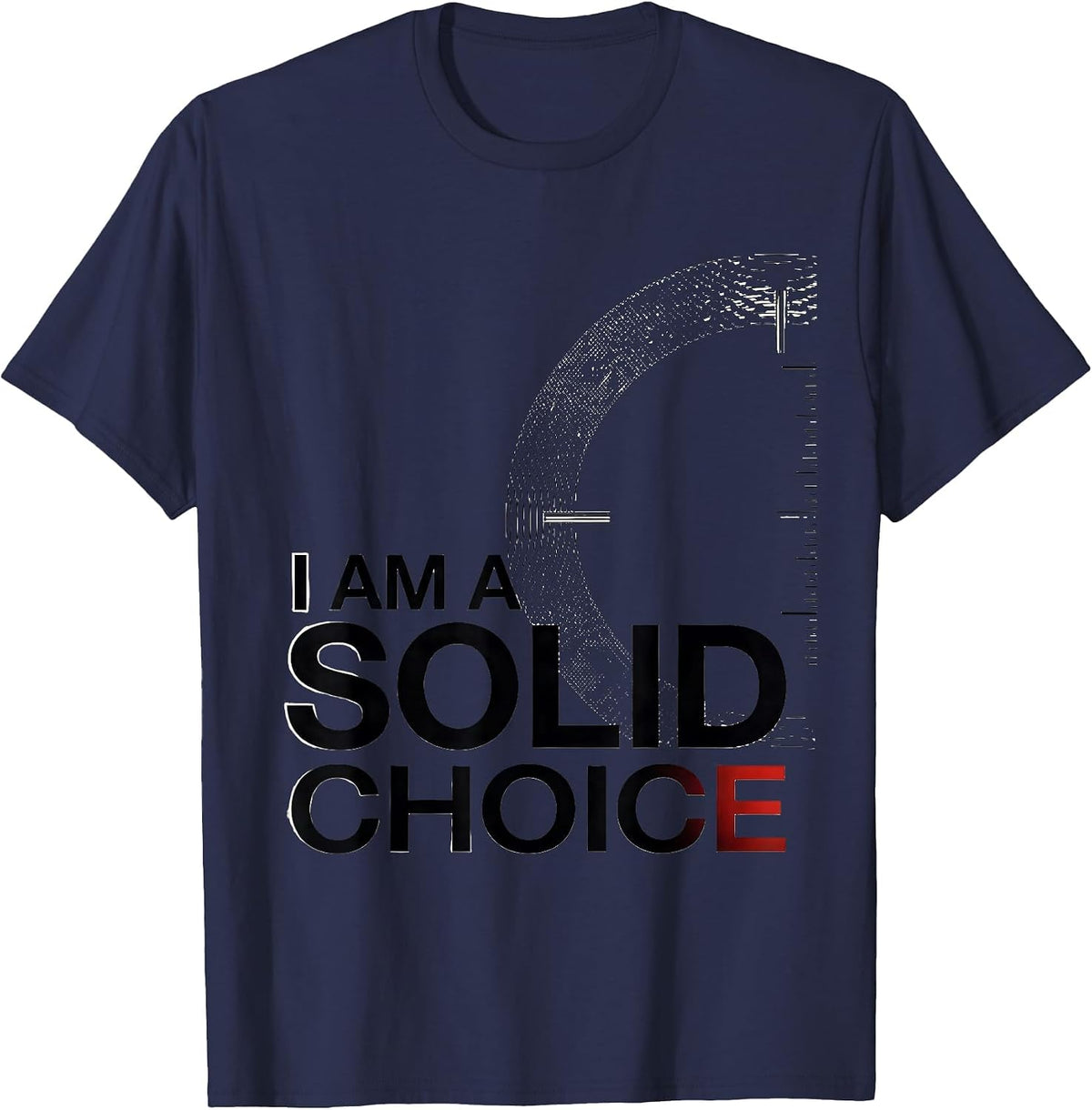 Men's I Am A Solid Choice Funny Science Nerd Periodic Table Gift T-Shirt - Navy Blue