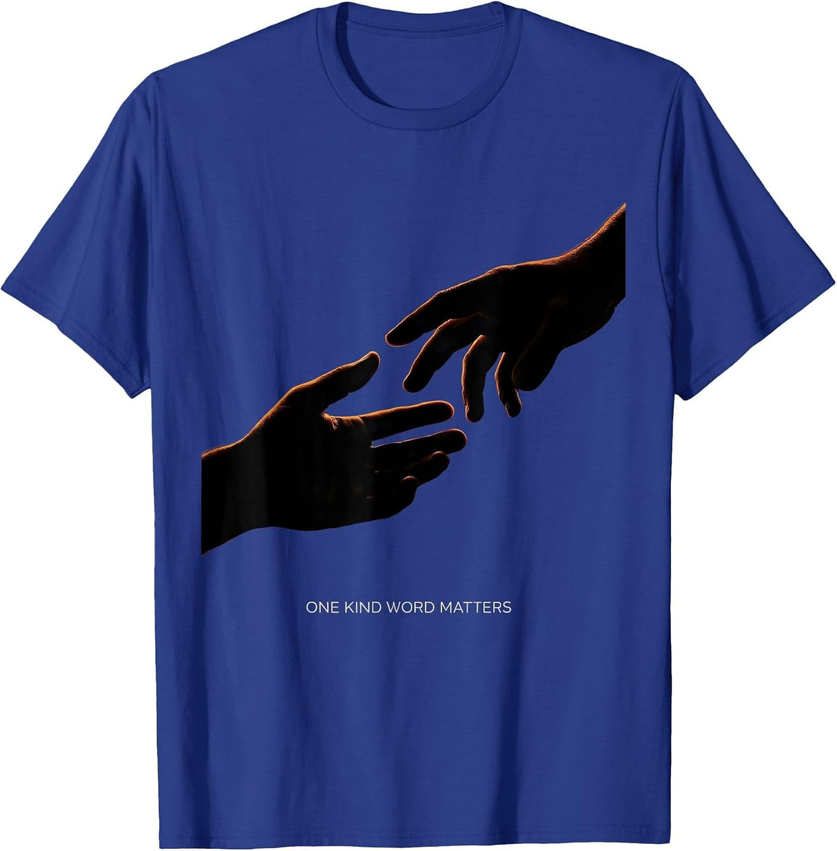 Men's One Kind Word Matters Kindness Graphic Design T-Shirt - Royal Blue