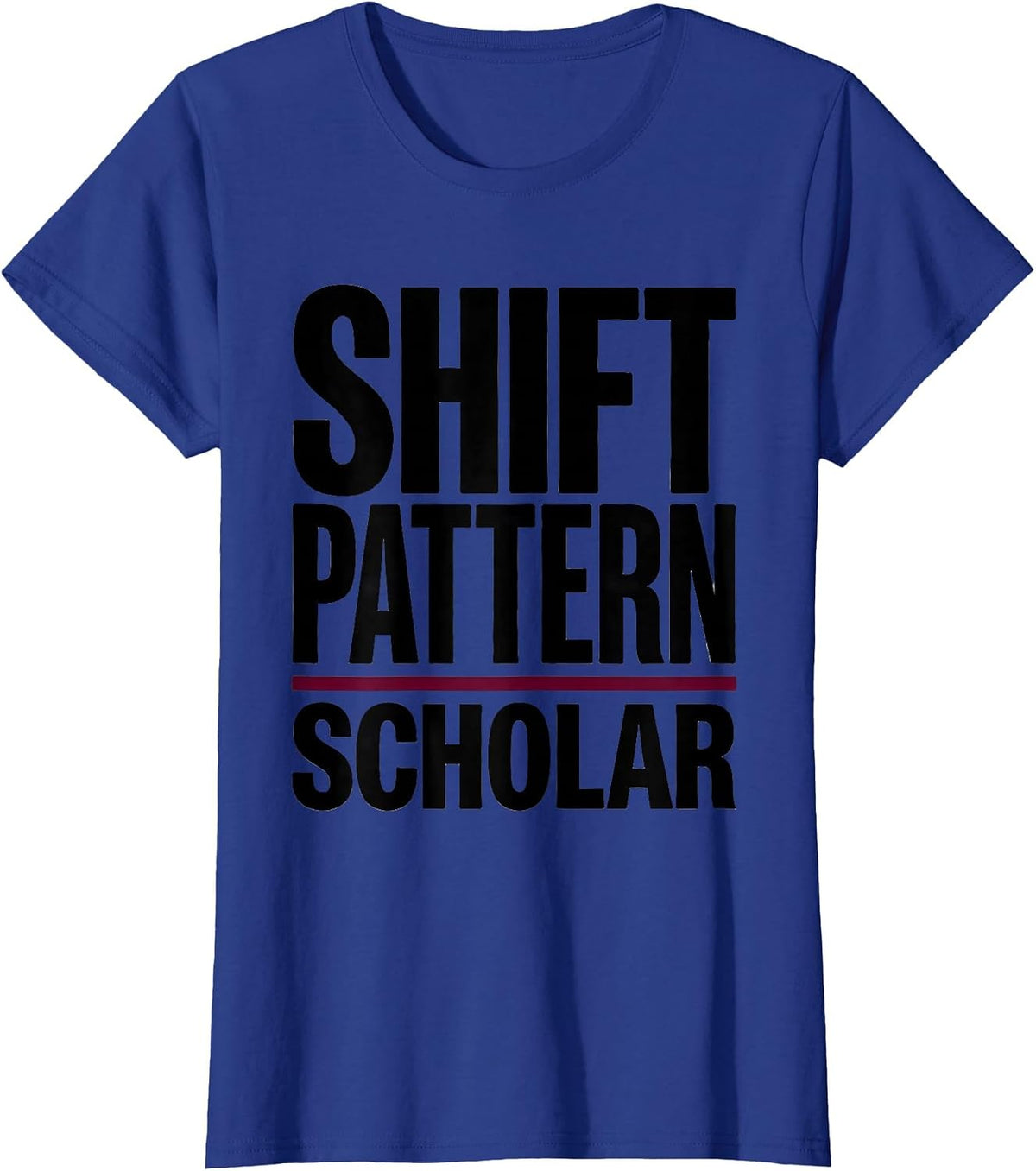 Women's Shift Pattern Scholar Manual Transmission Stick Shift Car T-Shirt - Royal Blue